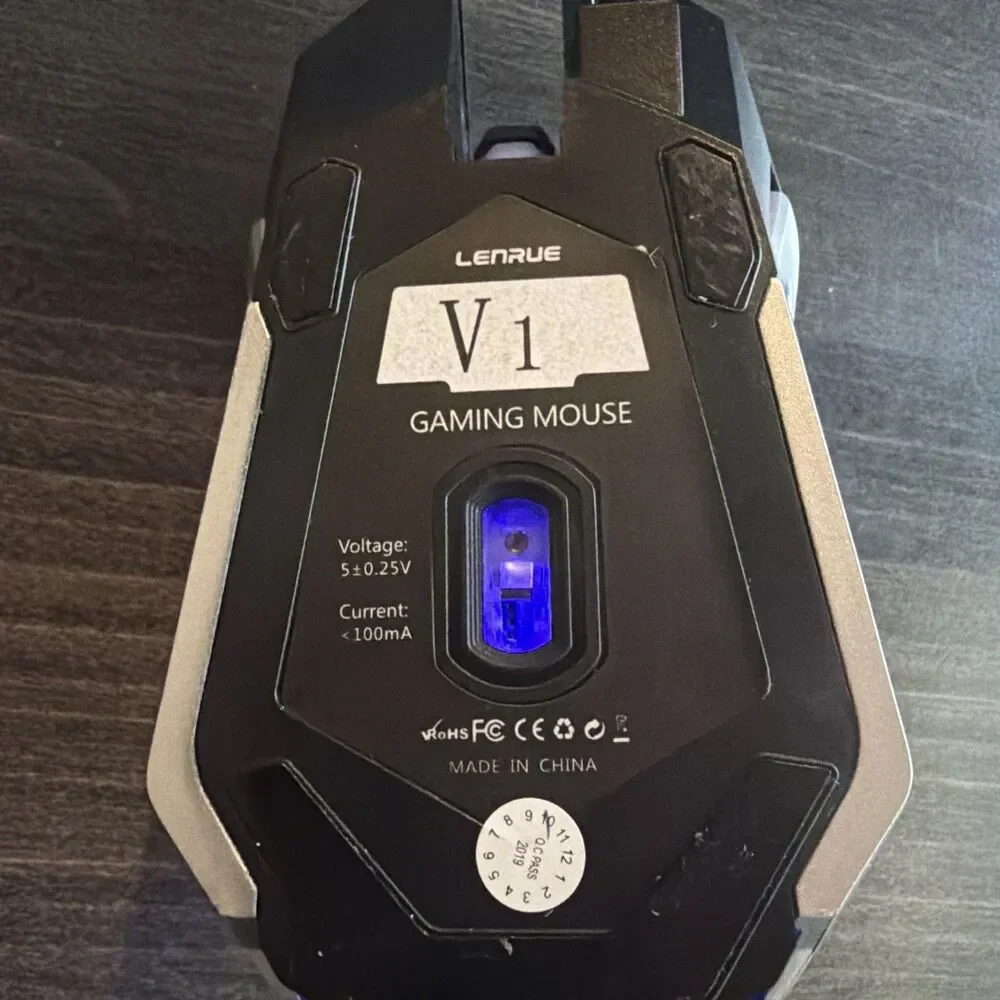 LENRUE V1 wired Gaming Mouse For Gamers or office and home Black